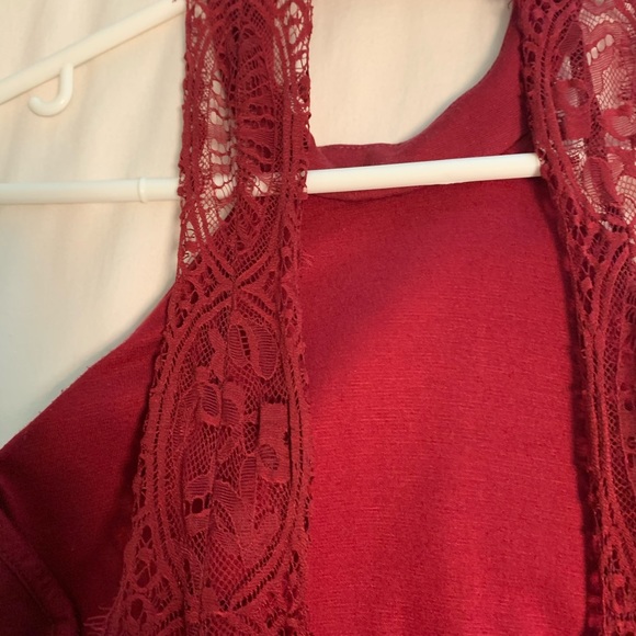 Dark Red Halter Dress - Picture 6 of 7